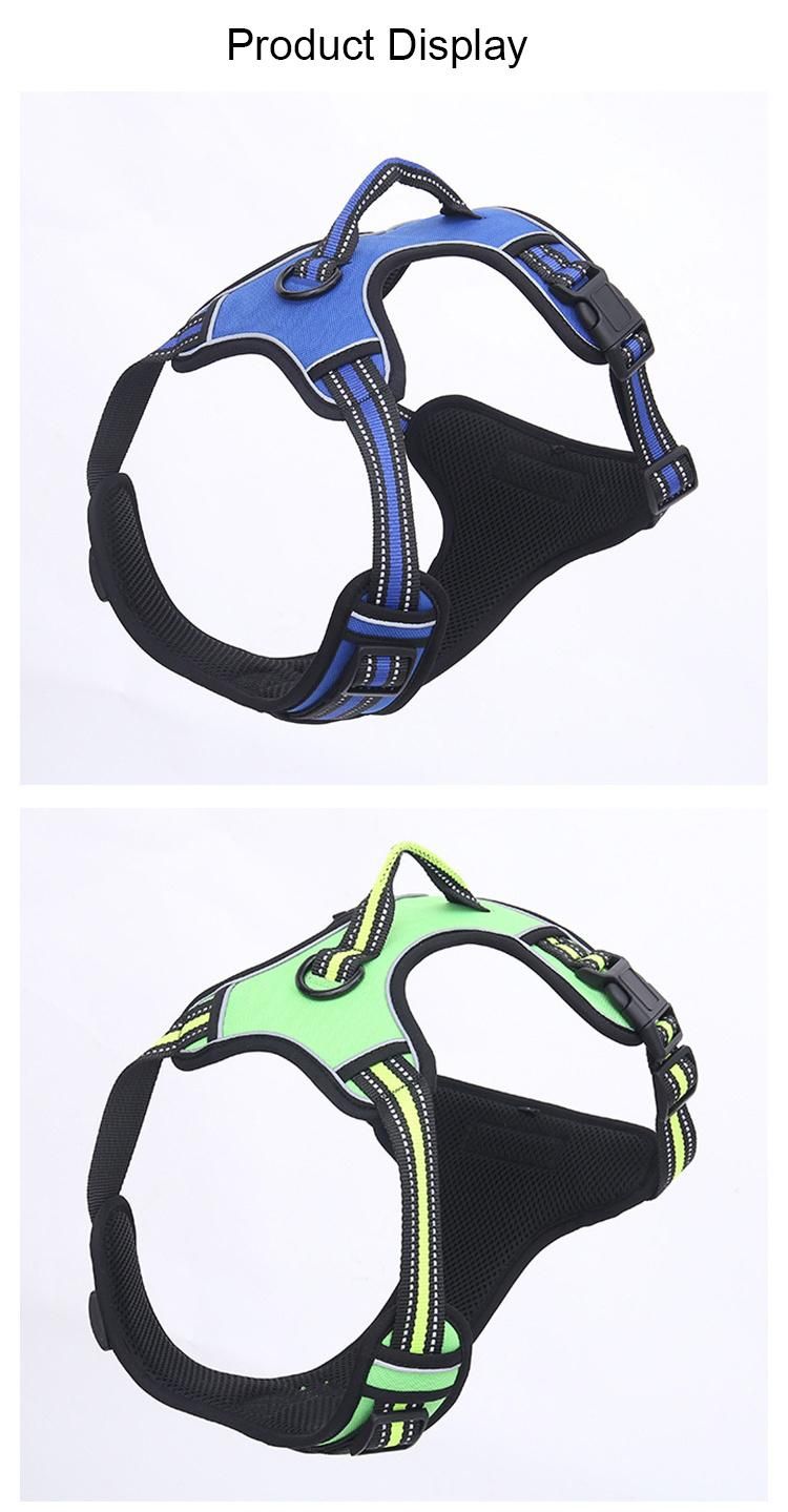 New Outdoor Padded, Solid Color Sport Safety D Ring Small Medium Large Dog Harness