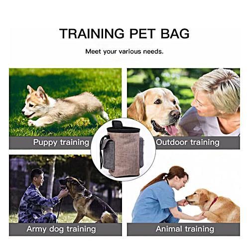 Dog Treat Pouch Bag Portable Dog Walking Bag with Belt Clip Hands-Free Puppy Training Bag