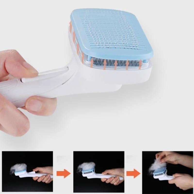 Quality Pet Grooming Tool Plastic Stainless Steel Comb Grooming Brush Cleaning Removal Pet Hair Comb Cats Dogs Beauty Appliance Brush Tool
