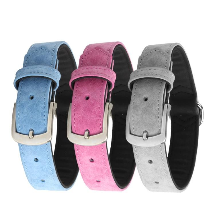 Factory Fashion Adjustable Comfort Pet Dog Collar, Private Durable PU Leather Dog Collars Logo Custom