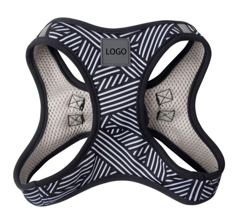 Free Design Dog Harness Fashion Breathable Printing Dog Harness Dog Step in Harness