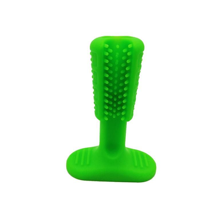 Silicone Pet Dog Brush Bite Brushing Stick Chew Toy Bristly Dog Toothbrush