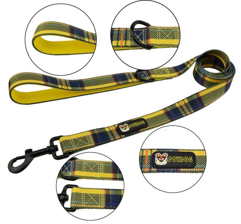 OEM Manufacturer Custom Polyester Webbing Padded Handle Dog Leash