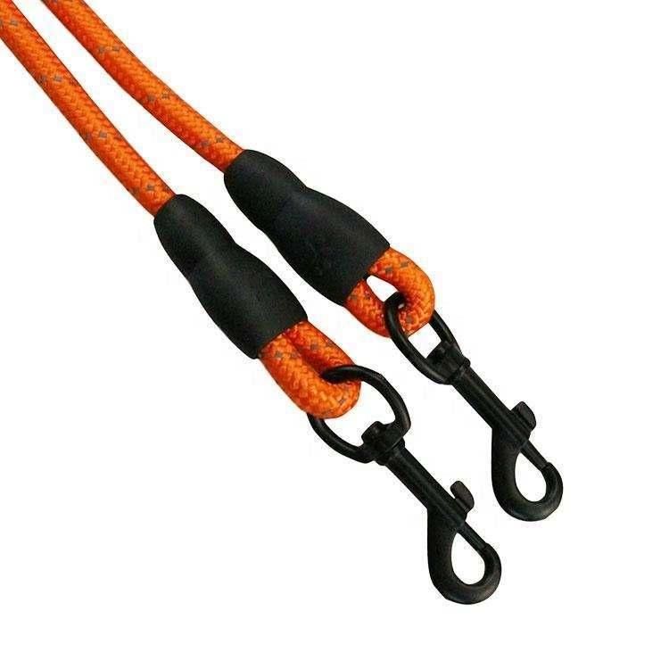 Manufacturer Reflective Nylon Rope Double Dual Dog Leash Pet Leash