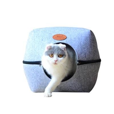 Colorful Series Pet Bed Mat Folding Mongolia Bag with Ball Sofa Cushion Cat Nest Winter Kennel Wholesale Bed