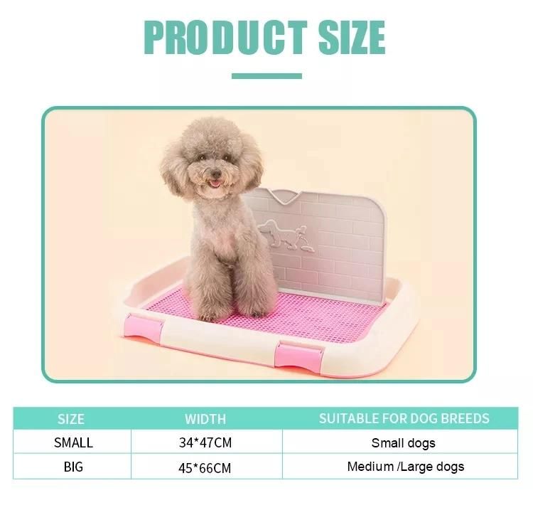 Pet Potty Product Litter Tray Puppy Dog PEE Sheet Flat Dog Poop Toilet Dog Plastic Toilet