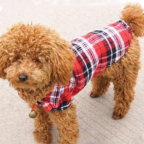 China Wholesale Dog Cat Clothes Soft Summer Plaid Dog Vest Clothes Accessories Pet Products for Small Dogs Cotton Puppy Shirts