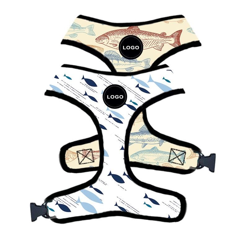 Good Quality No Pull Custom Dog Harness Subliation Pattern Dog Harness