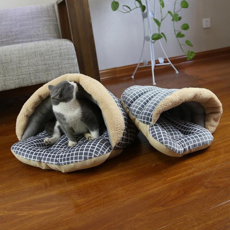 Luxury Round Super Soft and Warm Pet Bed Fashion Shell Style Cat Dog Pet Bed Pet Cave