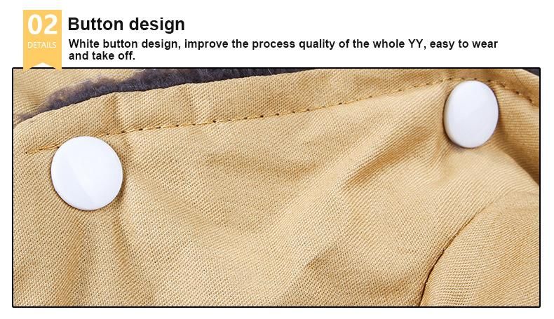 Plush Hoodie Thicken Double Pocket Industrial Style Warm Dog Jacket Coat Costume Winter Dog Clothes