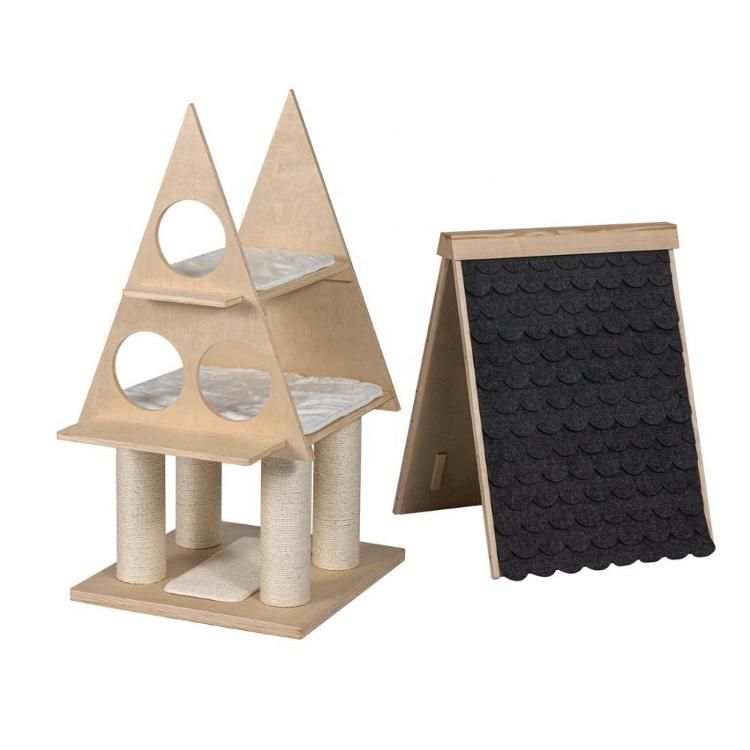 Cat Tree Multi-Level Cat Tower Furniture Pet Tree House with Spacious Perch with Perch and Sisal Column to Scratch