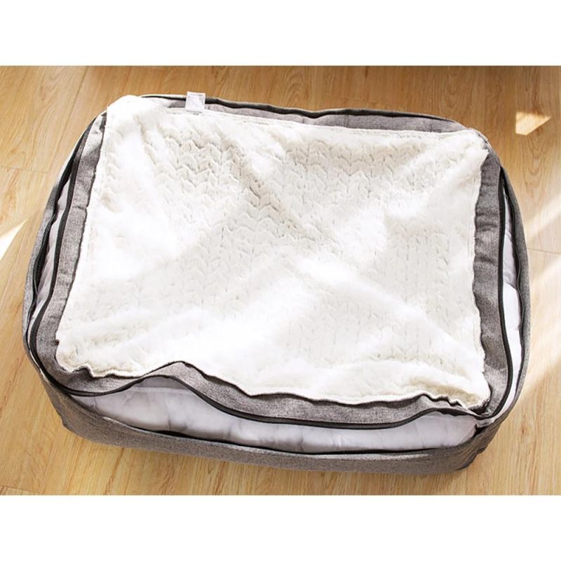 Washable Custom Rectangular Luxury Dog Pet Bed