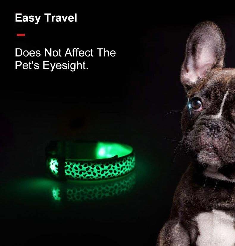 Amazon Best Selling Flashing Adjustable Glow Light up LED Pet Dog Collar for Dog