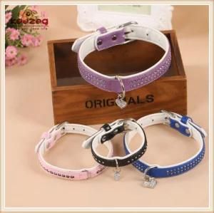 Quality Four Colors Pet Leather Collars /Dog Cat Collars (KC0128)