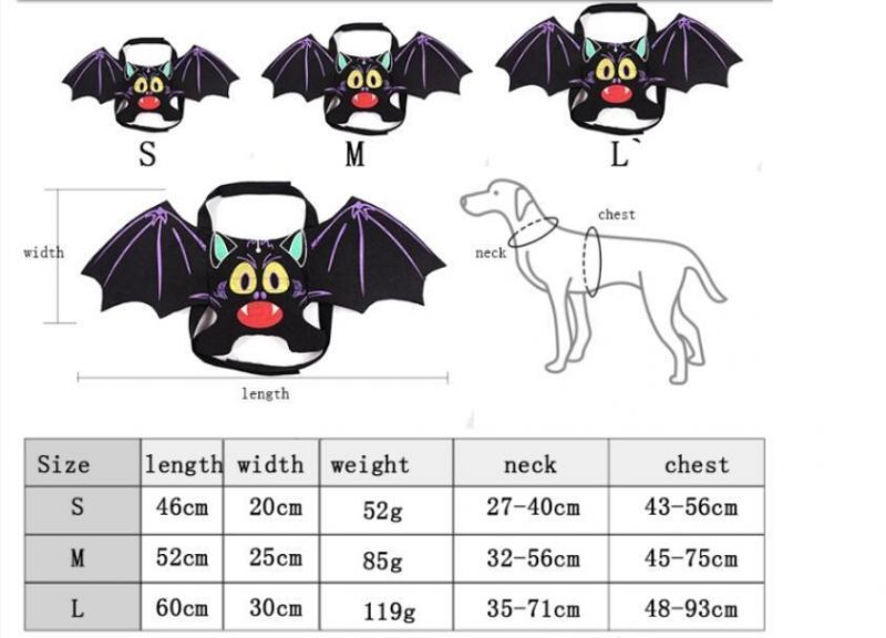 Big Dogs Ropa Halloween Costume Cosplay Clothes Pet Bat Wing Clothes
