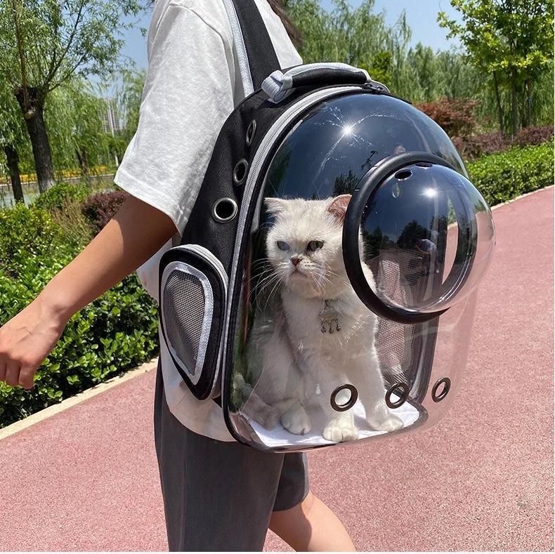 Airline-Approved Portable Expandable Large Space Fashion Pet Carrier Backpack Designed for Travel Hiking Walking & Outdoor Use