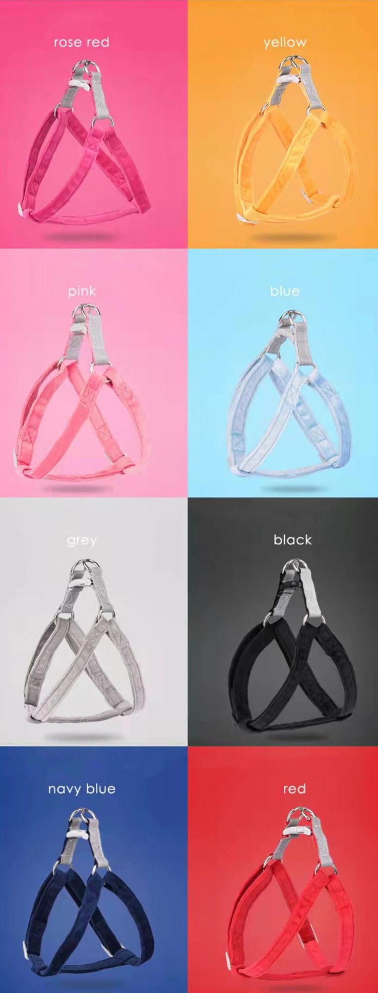 Reflective Tape Dog Harness Soft Webbing No Pull Pet Harness