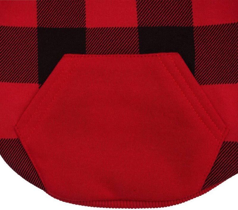 Plaid Dog Hoodie Pet Clothes Sweaters with Hat