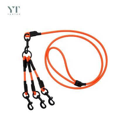 New Arrive High Quality Safe Convenient 3 Heads Nylon Dog Rope Leash for Small Medium Large Dogs