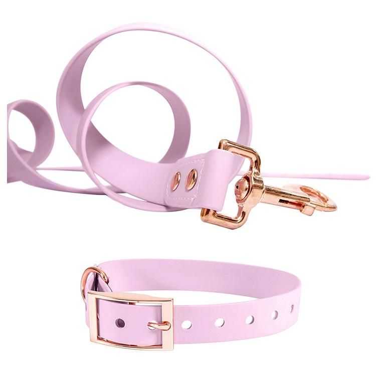 Soft PVC Coated Nylon Dog Collar Leash Set