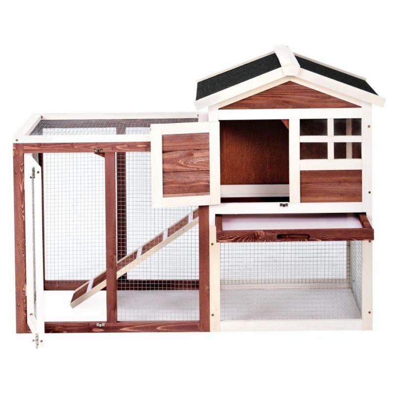 Wooden Pet Small Animal House Rabbit Hutch Chicken Coop Dog Cage