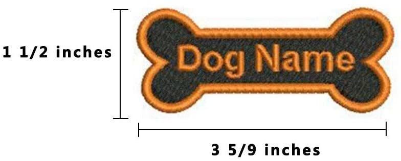 2 Pieces of The Custom Personalized Embroidered Dog Harness Patches Hook Fastener, Shirt, Hat Morale Name Patch, Size Is 4" X1"