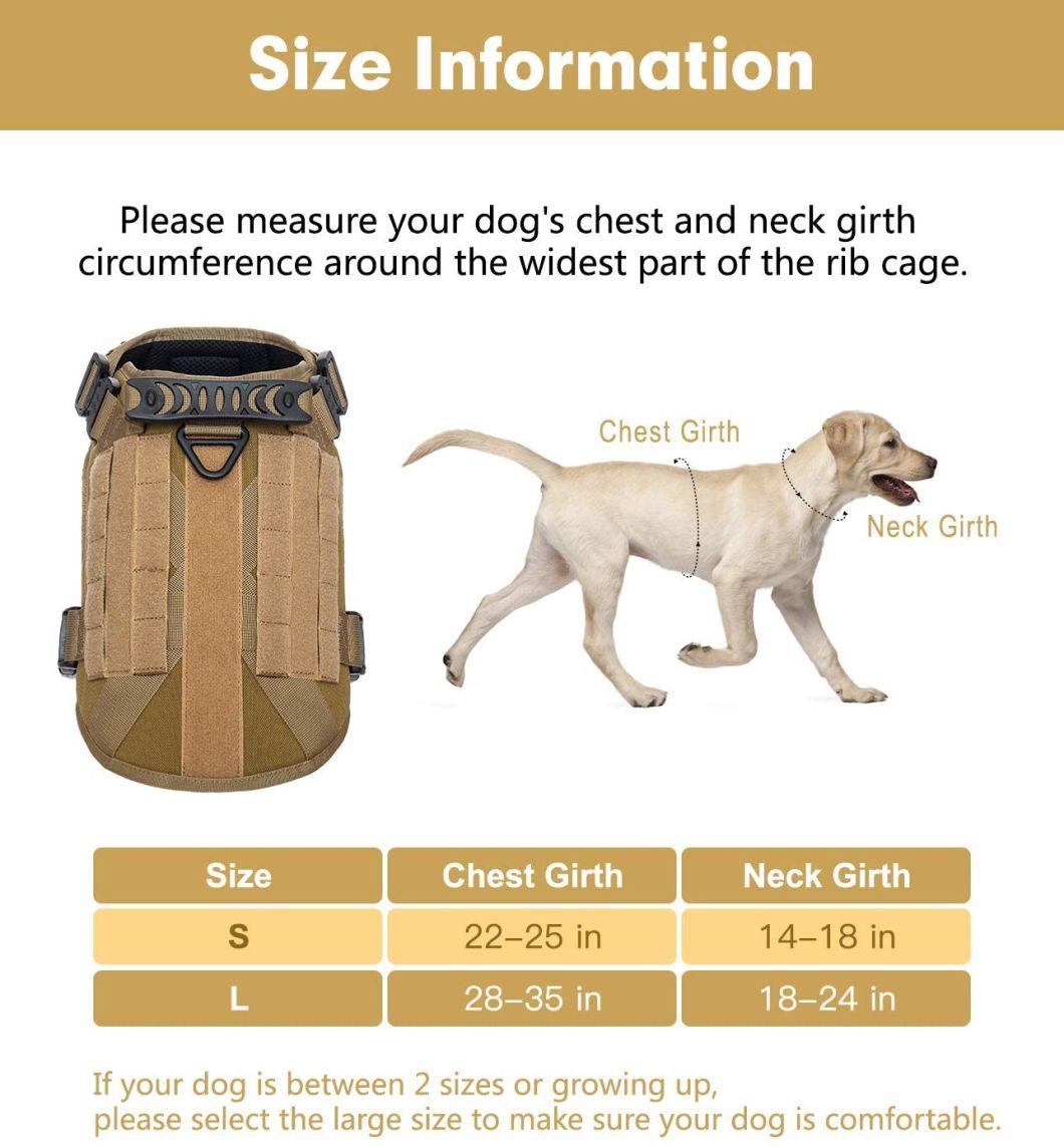 1000d Nylon Sturdy Tactical Dog Harness with Handle