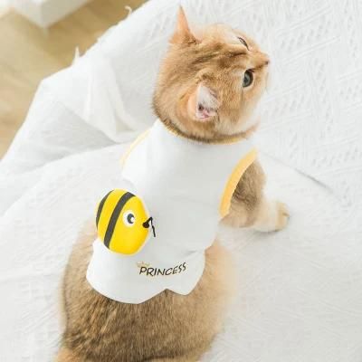 Cute Pet Clothes Cartoon Pet Vest Summer Casual Vests Cat T-Shirt Puppy Dogs Clothes for Small Pets