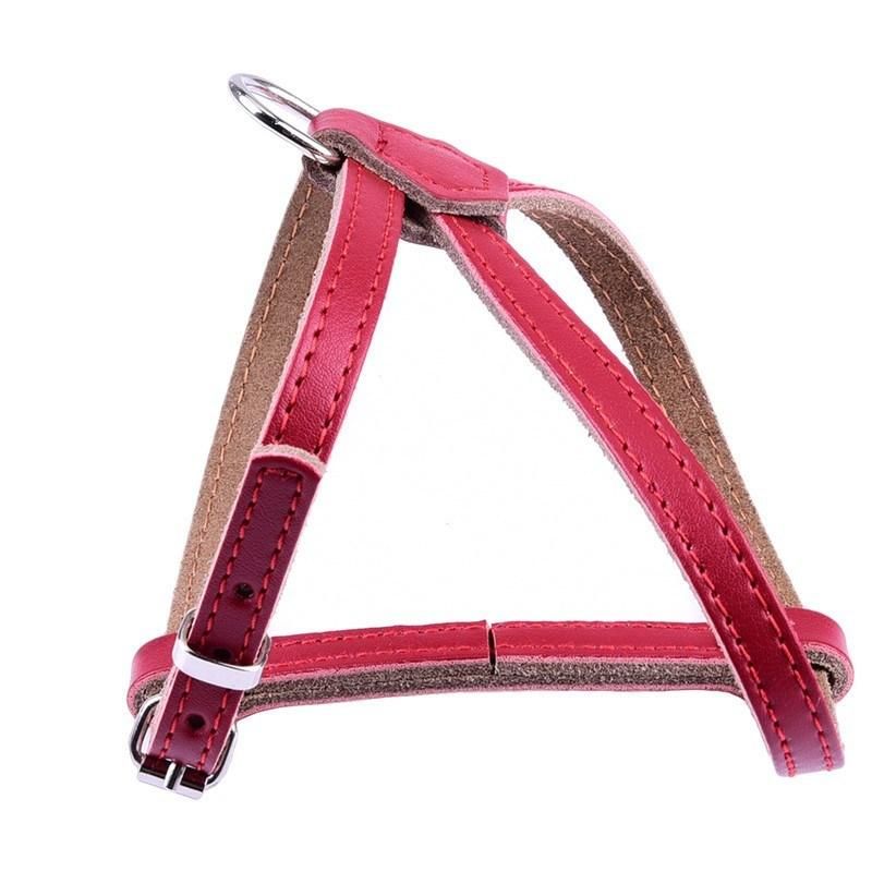 Amazon Top Seller Leather Shaped Pet Dogs and Cat Vest Harnesses