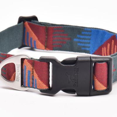 Colorful Rainbow Pattern Pet Accessories Dog Collar and High Quality Dog Leash
