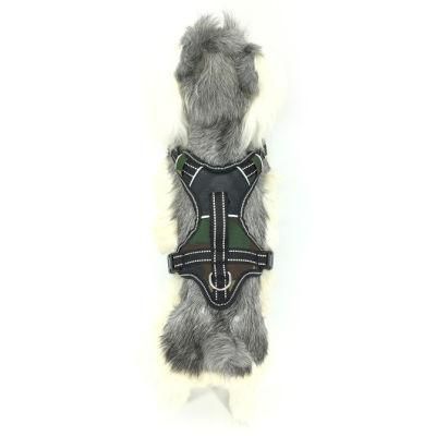 Customed Reflective Adjustable Walking Training Chest Padded Camouflage Pet Harness