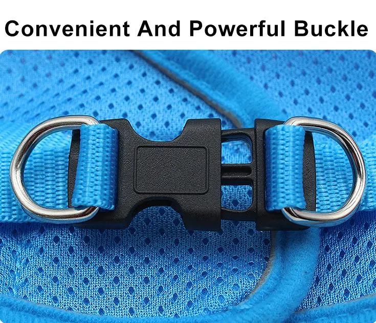 Custom Mesh Nylon Solid Color Pet Leash Reflective Dog Harness Set