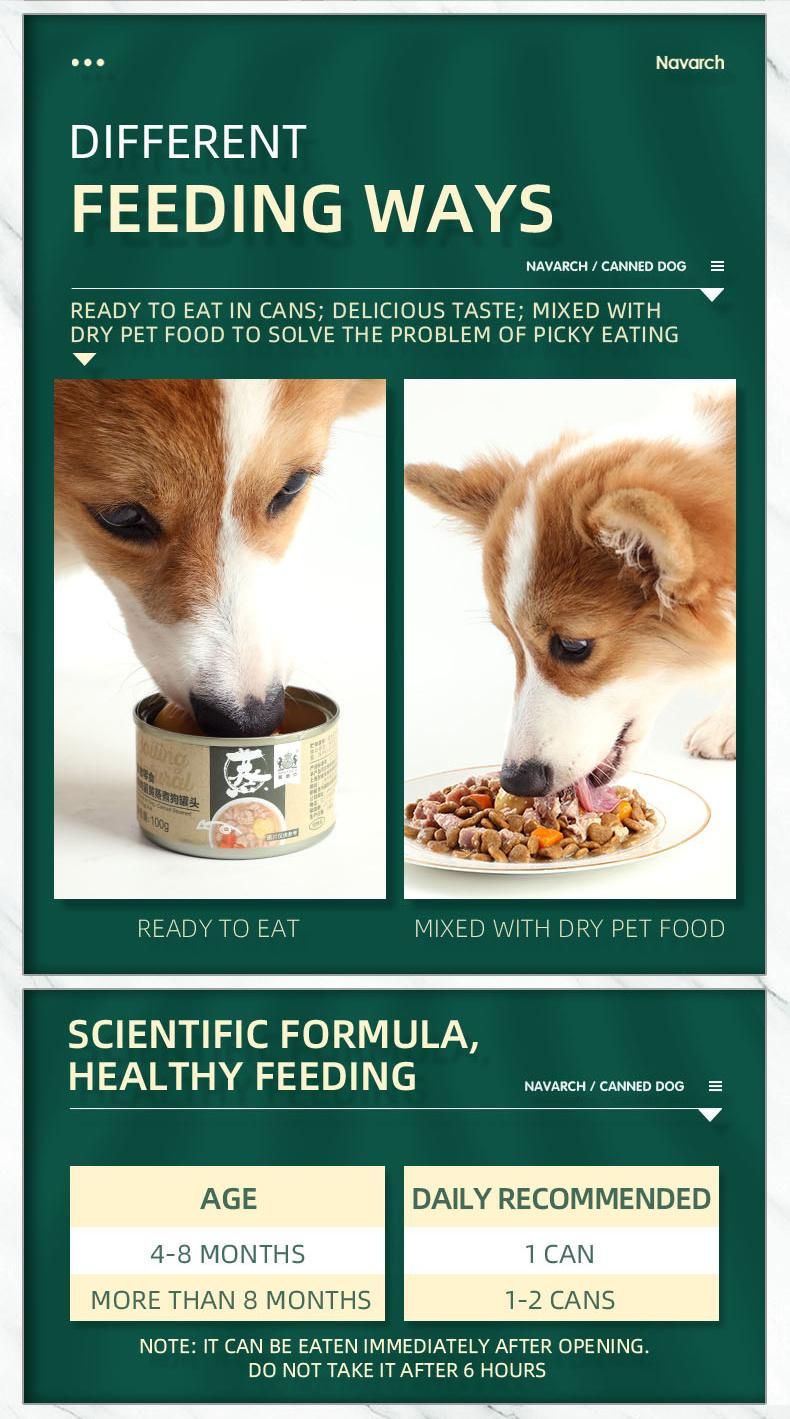 100% Natural Real Meat Chicken Gravy Pupy Food Wet Dog Treat Cat Food for Pet