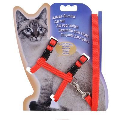 Cat Nylon I-Shaped Traction Chest Cat Chest Harness Pet Leash