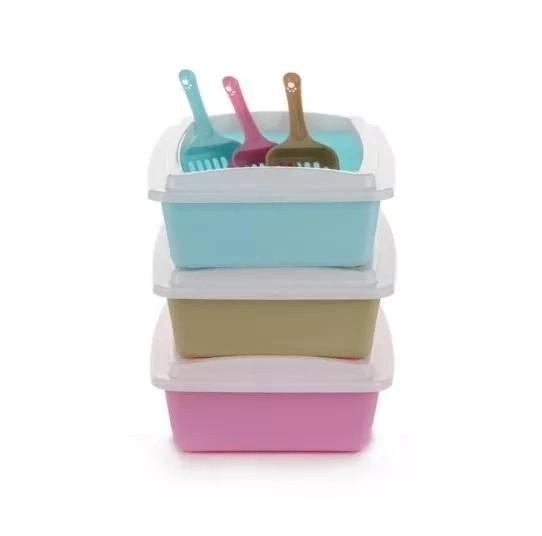 Cheap Candy Color Cat Litter Box Toilet Cat Litter Box Plastic Scoop Free Cat Litter Box