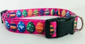 Dog Collar, Pet Collar, Cat Collar, Pattern Collar (art: pink eggs)