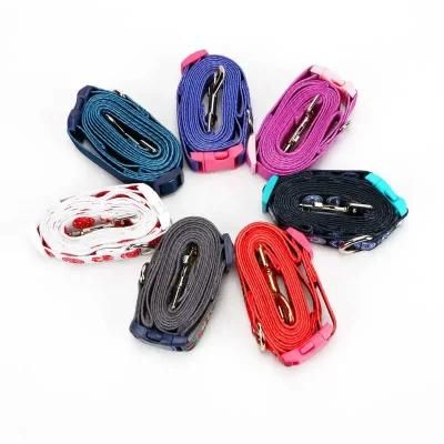 2022 Made in China Customized Pattern Sublimation Heat Transfer Polyester Dog Collar Leash