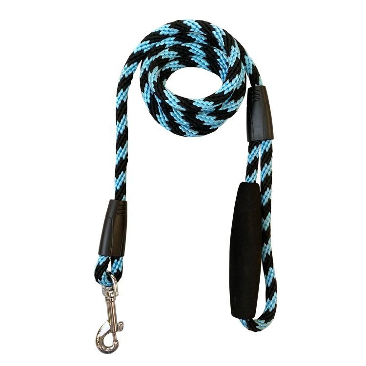 Mountain Climbing Durable Braided Nylon Reflective Round Rope Dog Pet Leash Soft Handle