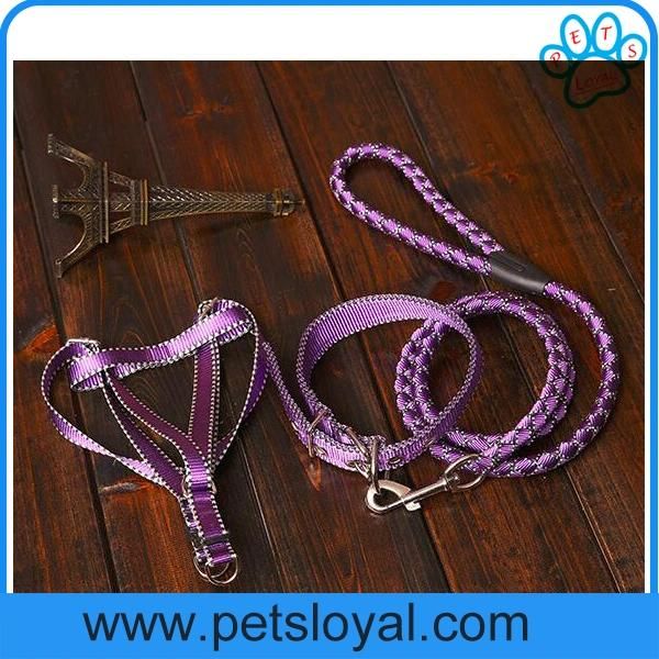 Factory Wholesale Pet Leash Dog Harness with Collar