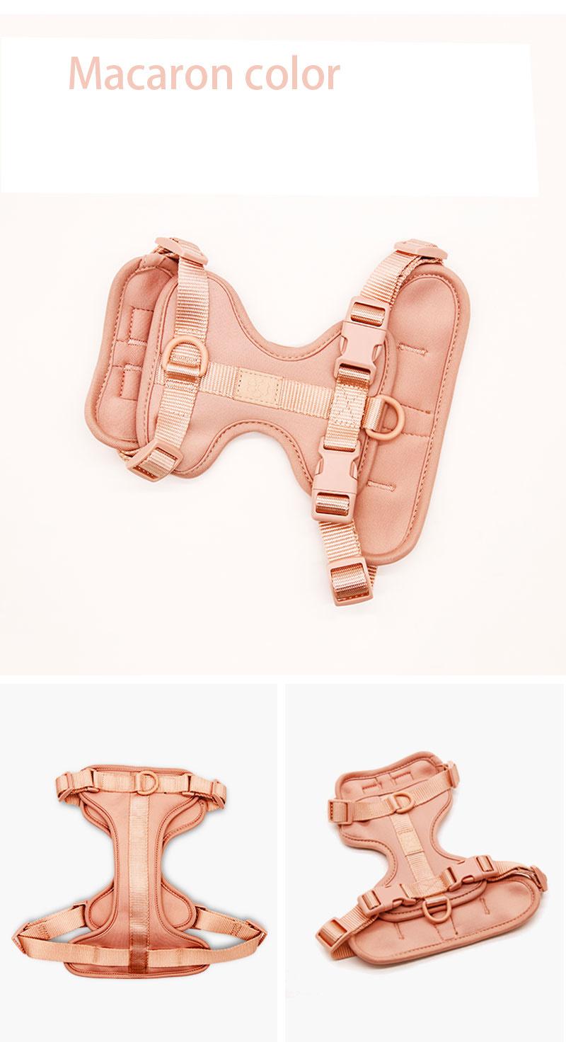 Factory Adjustable safety Lightweight Custom Logo Pet Dog Harness Walking Soft Neoprene Pink Dog Harness Vest