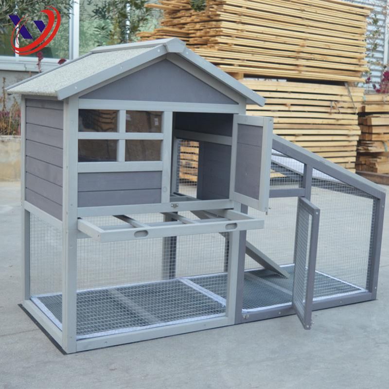 Amazon Hot Sale Easy Clean Solid Wood Wooden Rabbit Hutch