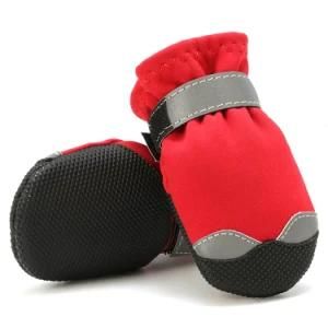 Red Warm Outdoor Hot Sale Slip-Proof Pet Waterproof Pet Dog Shoes