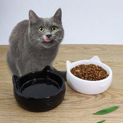 Novelty Food Grade Cat Shape Ceramic Porcelain Cat&Dog Pet Bowls