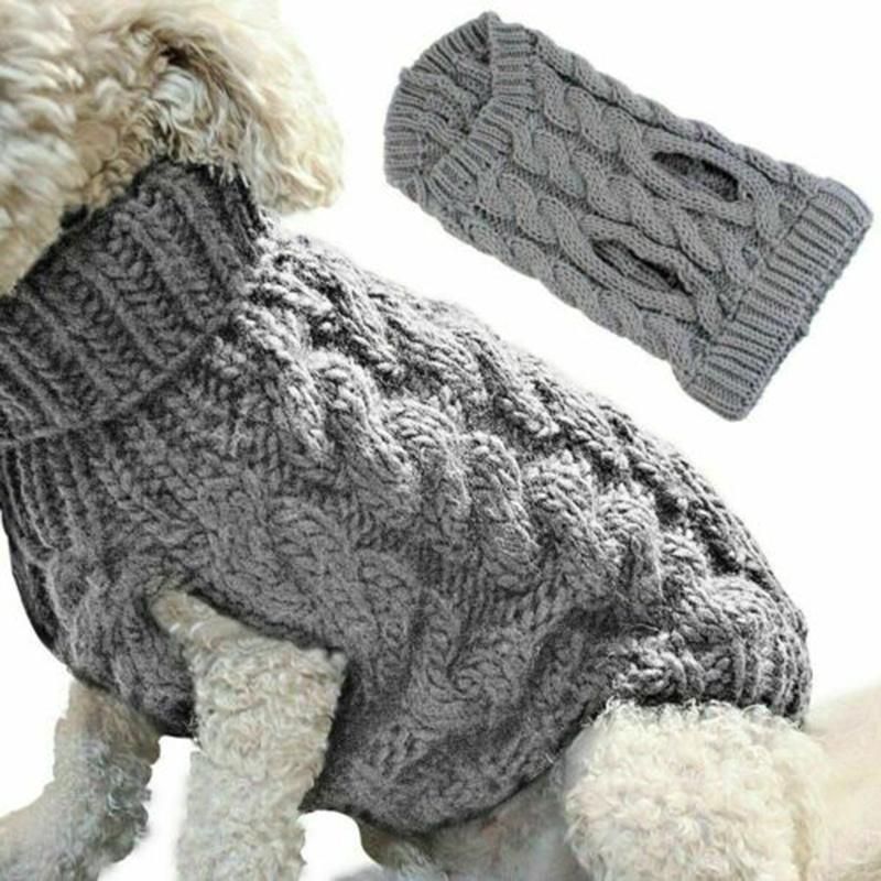 Warm Dog Cat Sweater Clothing Winter Knitted Pet Puppy Clothes