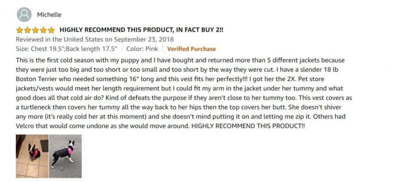 Waterproof Double D Ring Warm Dog Coat