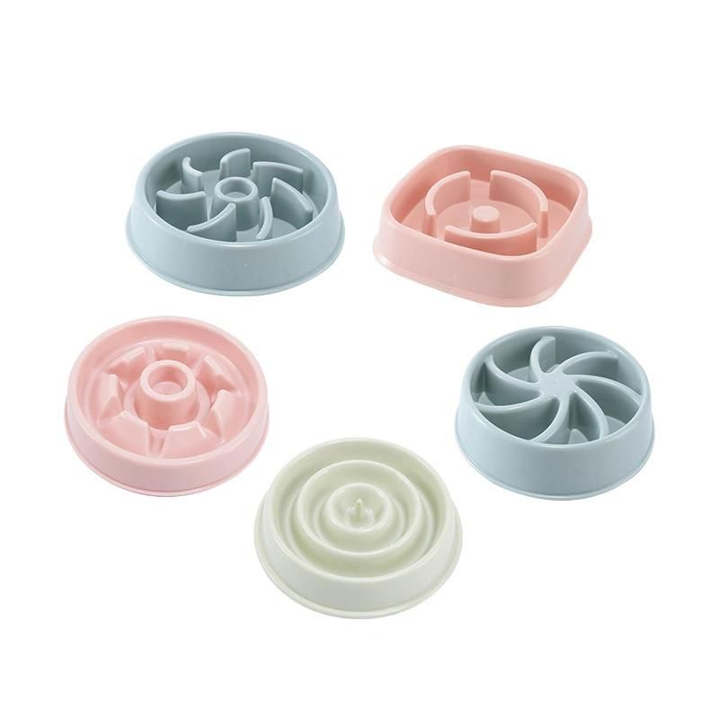 New Fashion Cat and Dog PP Material Slow Feeder Bowl