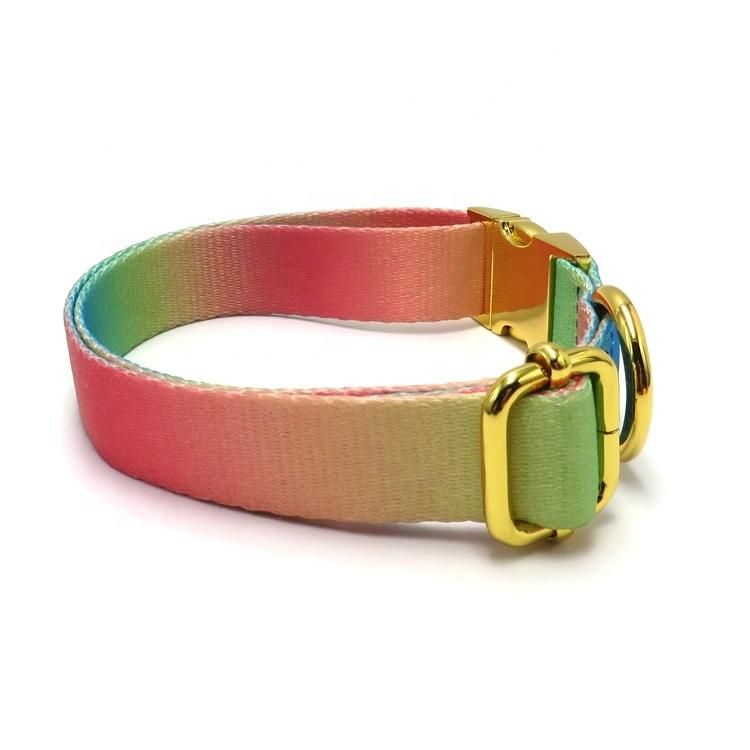 Pet Accessories Adjustable Wide Nylon Webbing Dog Collars 