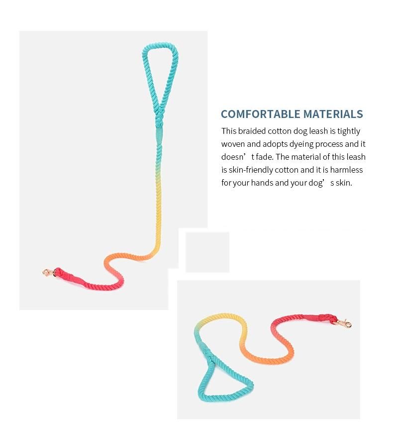 2022 New Product Cuerda De Tracci N De Color Customizable Logo Color Pet Lead Rope