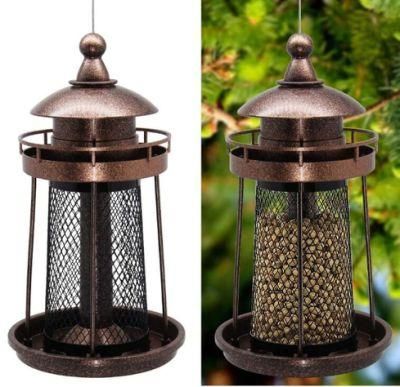 Wild Bird Feeder Hanging for Garden Yard Outside Decoration, Lighthouse Shaped