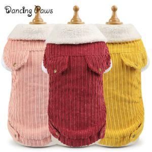 2019 Cute New Pet in Autumn Winter with Thicker Feet Lamb Velvet Teddy Corduroy and Thick Dog Clothes